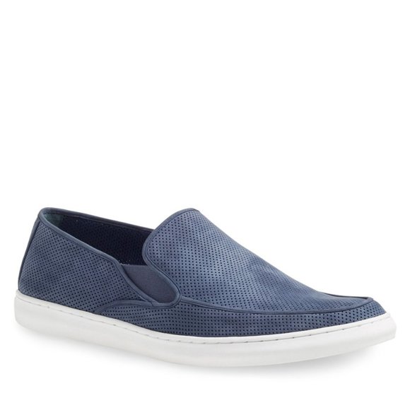 1901 Other - 1901 Quality Manufacturing Co NEW Men's VENICE Perforated Suede Slip-On BLUE 12